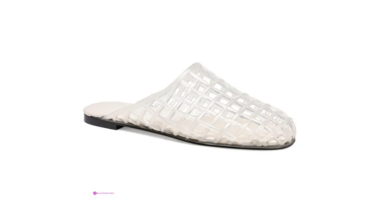 Red Mesh Jelly Mules For Women