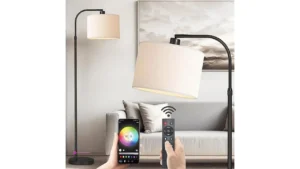 Black Floor Lamp With Remote Control