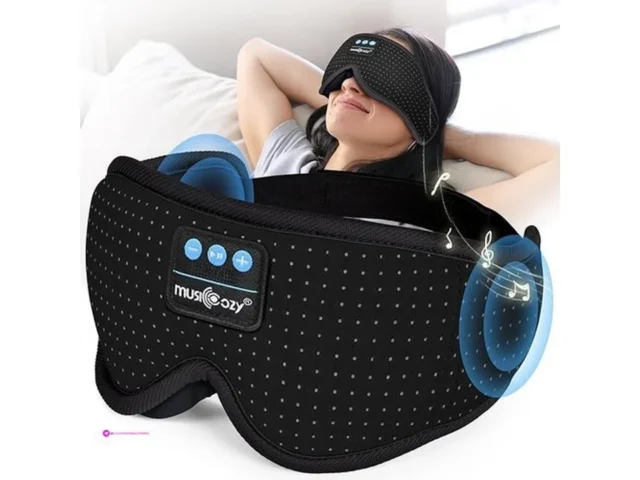 White Noise Sleep Mask Headphones Wit…