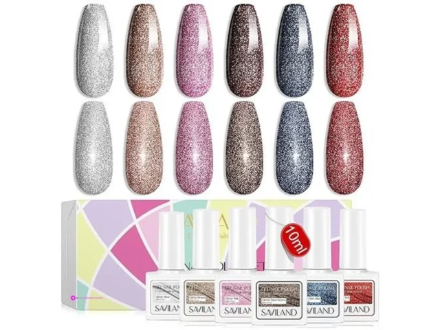 Glitter Gel Polish Set Colors 10ml