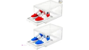 Pack Clear Shoe Boxes Use Code
