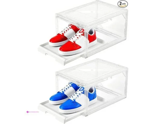 Pack Clear Shoe Boxes Use Code