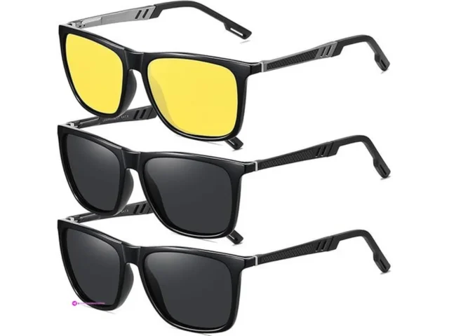 Polarized Sunglasses Black Black Yell…