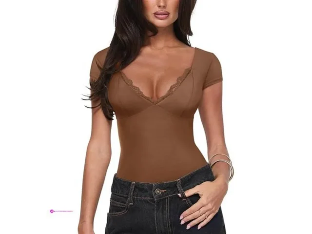 Reg Reoria Womens Deep Neck Bodysuit