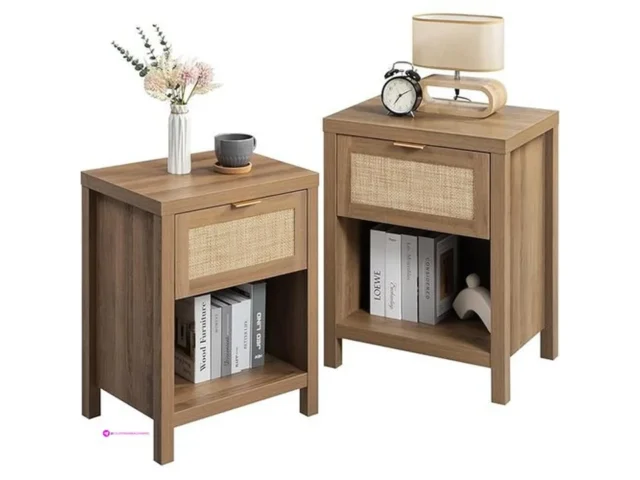 124 Reg 199 Sicotas Rattan Nightstand…
