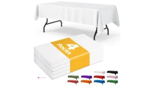 White Tablecloth Set Code Fwlpgerg