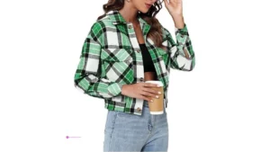 Reg Women Cropped Flannel Jacket 2025