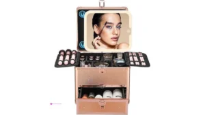 2-layer Makeup Case With Lighted Mirr…