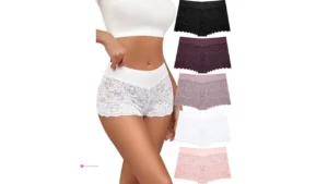 Womens Underwear Lace Boy Shorts Brea…