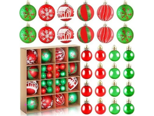 Red And Green Christmas Balls Shatter…