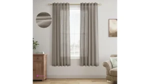 Spwiy Linen Curtains Taupe Clip Coupo…