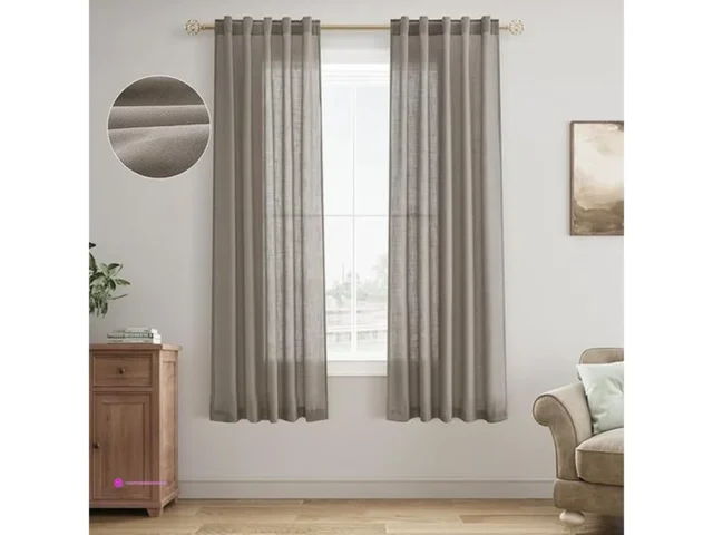 Spwiy Linen Curtains Taupe Clip Coupo…