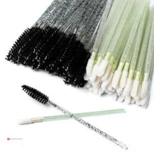 100 Pieces Disposable Lip Eyelash Bru…