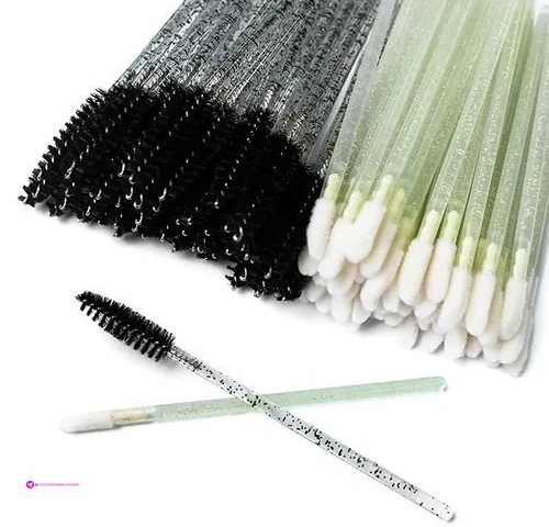 100 Pieces Disposable Lip Eyelash Bru…