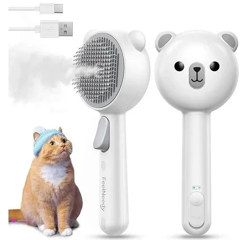 Cat Steam Brush For Shedding Clip