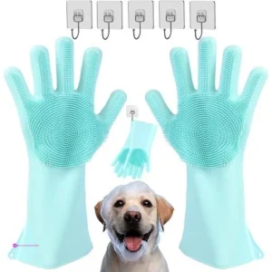 Zeeptix Pet Grooming Gloves Clip Coup…