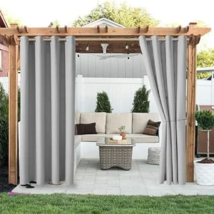 Lordtex Grey Curtain Panels Clip Coup…