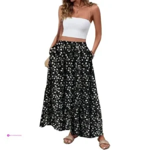 Reg Women Boho Floral Maxi Skirts