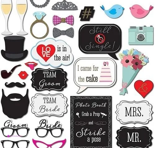 For Wedding Photobooth Props Kit Use