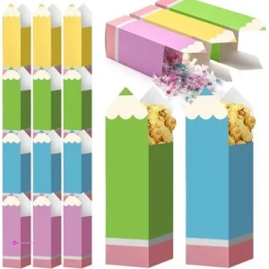 For Pieces Pencil Shape Popcorn Boxes