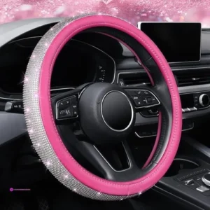 Women Girls Diamond Leather Steering …