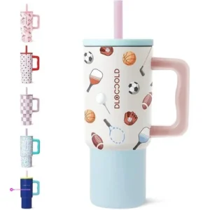 Kids Tumbler With Handle And Silicone