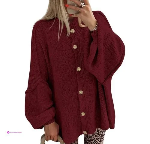 Long Sleeve Open Front Chunky Cardiga…