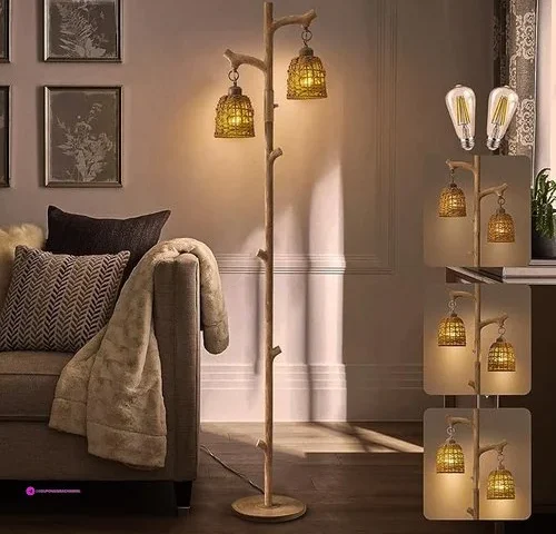 Rustic Farmhouse Floor Lamp For Livin…