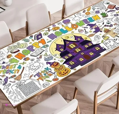 Giant Halloween Coloring Poster Clip …