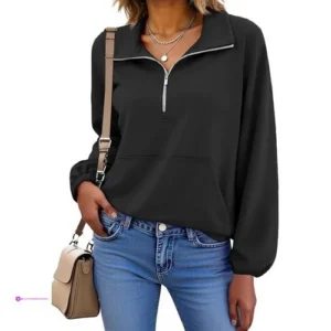 Reg Fisoew Womens Quarter Zip Sweatsh…