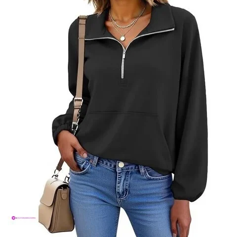 Reg Fisoew Womens Quarter Zip Sweatsh…