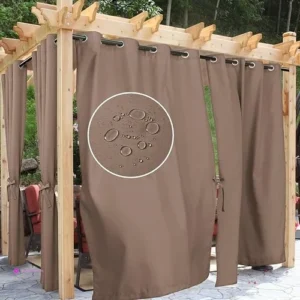 Hiasan Outdoor Brown Curtain Clip Cou…