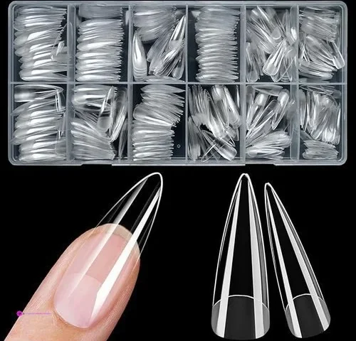 Luckforever Stiletto Nail Tips Clip C…