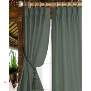 Dark Grey Pinch Pleated Curtains Clip