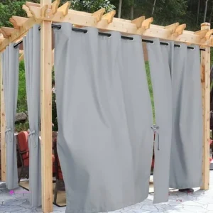 Hiasan Patio Curtains Light Grey Clip