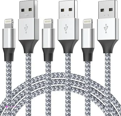 Durable Iphone Charger Cord 6ft 3-pac…
