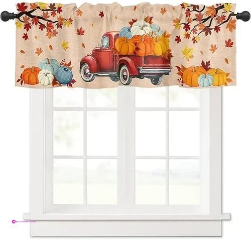 Pumpkin Kitchen Curtains Clip Coupon
