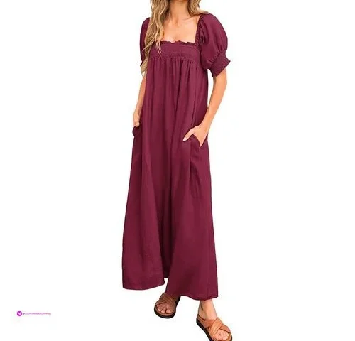 Women 2025 Summer Maxi Dress Casual