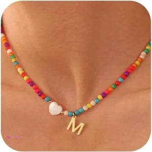 Colorful Initial Cute Necklaces For G…