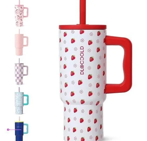 Tumbler With Handle And Silicone Stra…