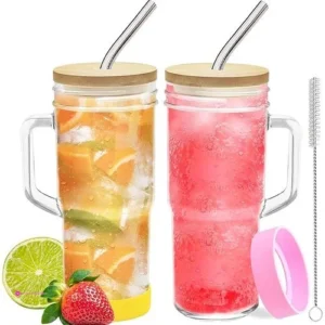 Glass Mason Jar Cups Code 4xspemzt