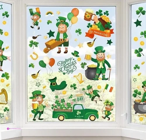 Patricks Day Window Clings Clip Coupo…
