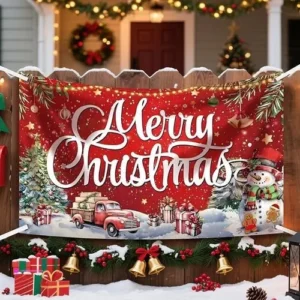 Large 72×44 Merry Christmas Banner De…
