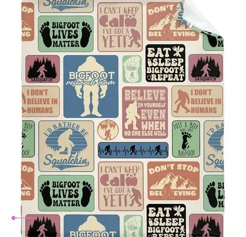 Bigfoot Throw Blankets Code Jvzdtx8b