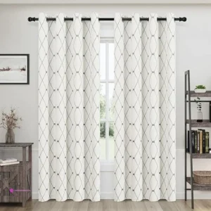 Grey Embroidered Curtains Clip Coupon