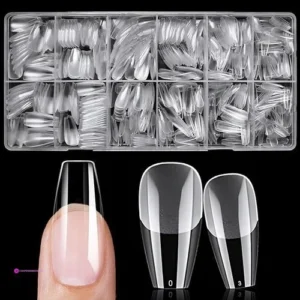 Bellelfin Coffin Nail Tips Clip Coupo…