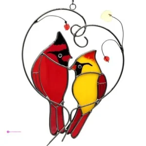 Cardinal Stained Glass Decoration Cod…