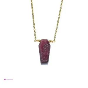 Rhodonite Coffin Necklaces Off Clip C…