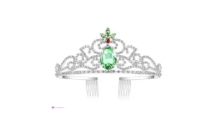 Lovelyshop Green Diamond Rhinestone Tiara Birthday Princess Tiana Crownhttps …
