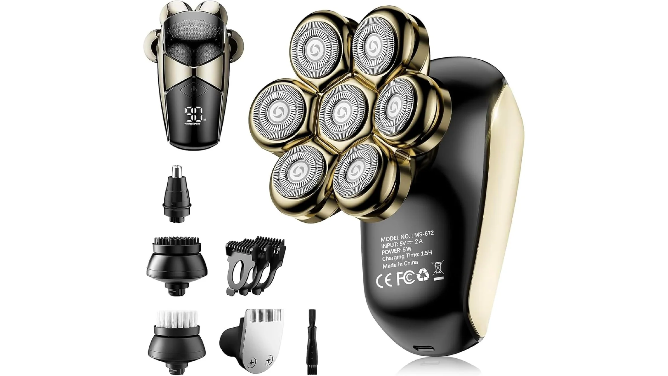 Reg Shpavver Head Shavers For Bald Men 5-in-1 Electric Razor Ipx7 Waterproof